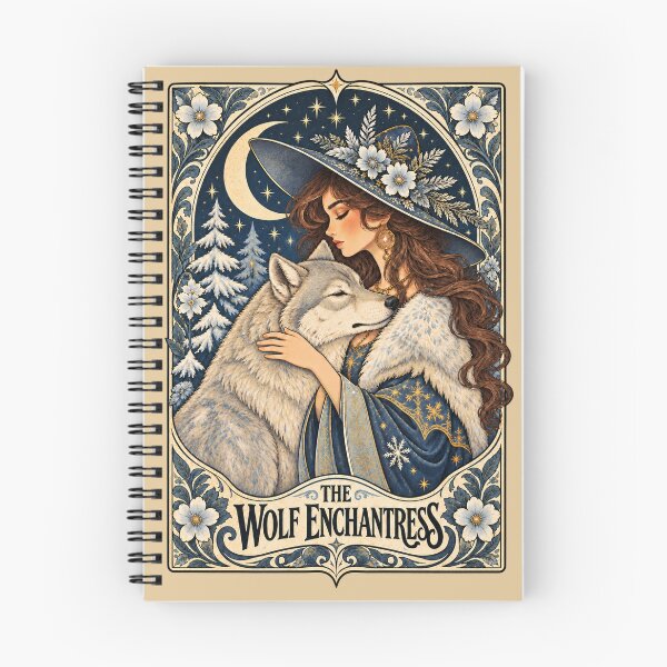 Item preview, Wolf Enchantress – Mystical Moon Witch Art Nouveau designed and sold by Blanczet.