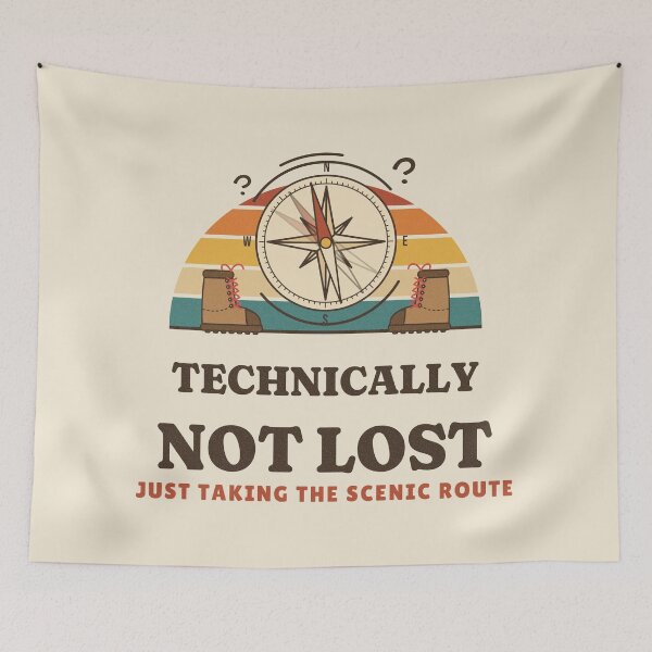 Item preview, Technically Not Lost Funny Hiking Compass designed and sold by somebasic.