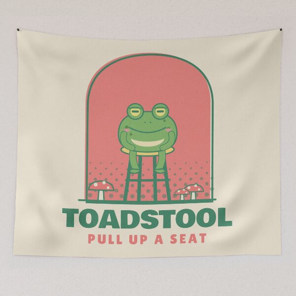 Item preview, Toadstool Funny Toad on a Stool Pun designed and sold by somebasic.