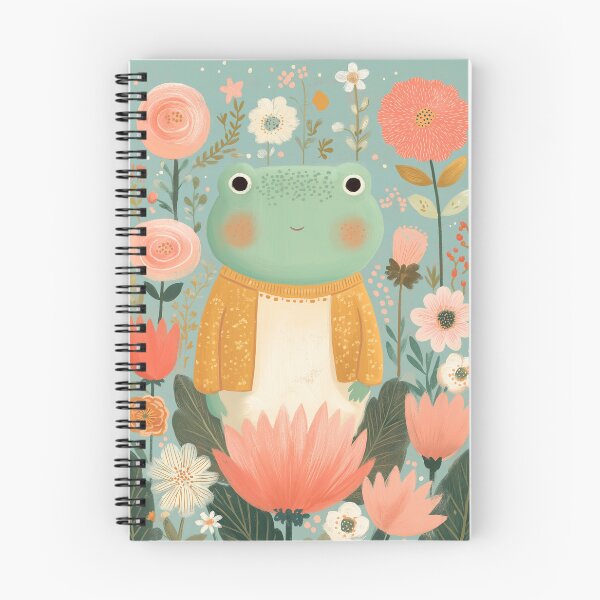 Item preview, Floral Frog – Cozy Woodland Nursery Art designed and sold by Studio Remier.