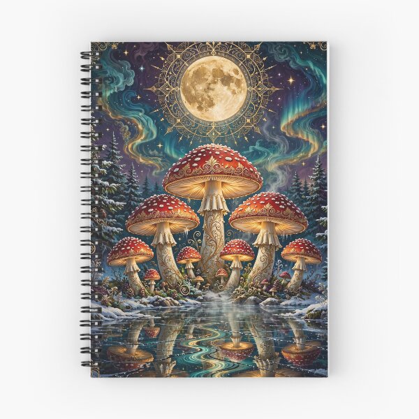Item preview, Moonlit Frozen Pond with Amanita Reflections designed and sold by thestevebro.
