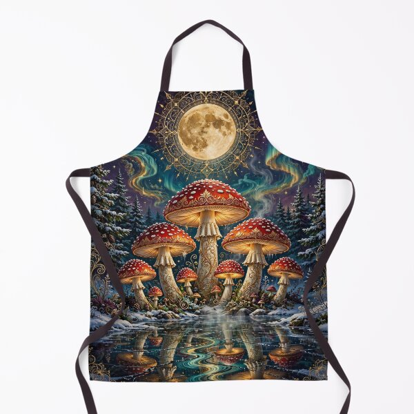 Item preview, Moonlit Frozen Pond with Amanita Reflections designed and sold by thestevebro.