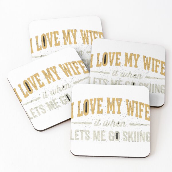 Item preview, I Love It When My Wife Lets me go skiing Essential T-Shirt designed and sold by fine line.
