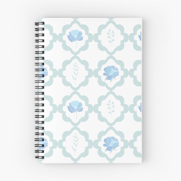 Item preview, Floral fields flower geometric in blue designed and sold by Quiet Waters Design.