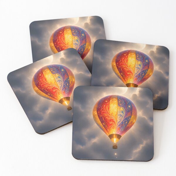 Item preview, Hot Air Balloon in the Night Sky designed and sold by TinCatOutPost.