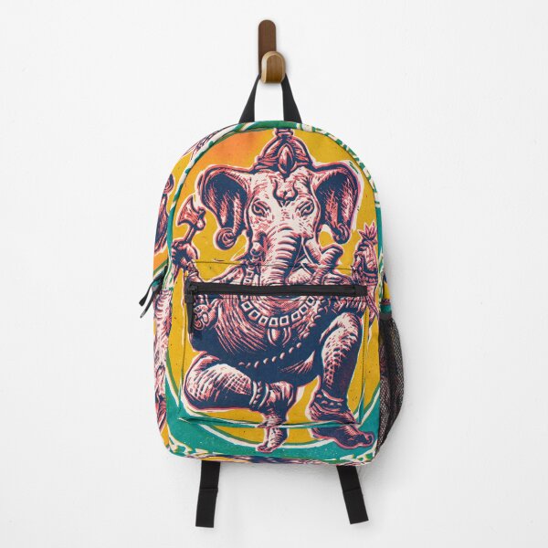 Item preview, Dancing Ganesha Risograph in Teal and Mustard designed and sold by Fani*.