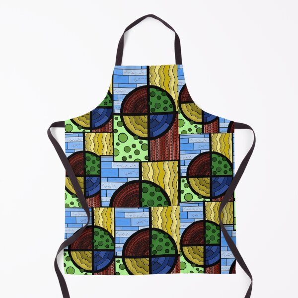 Item preview, Four Elements Abstract Geometric Stained Glass Design designed and sold by ArtAndBliss.