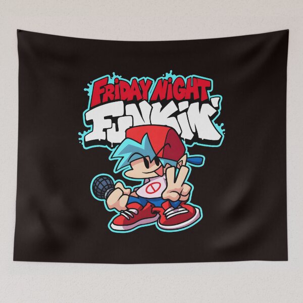 Item preview, Friday Night Funkin Character with Mic Graffiti Art designed and sold by Mawntsni.
