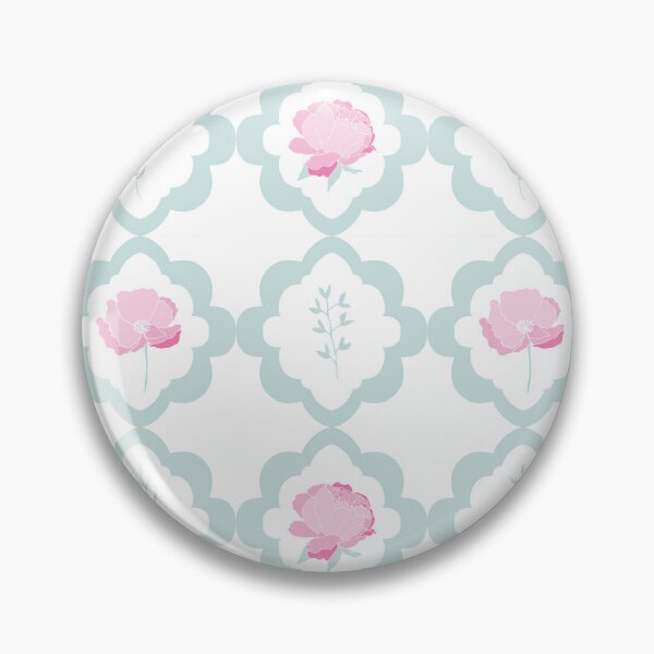 Item preview, Floral fields flower geometric in pink designed and sold by Quiet Waters Design.