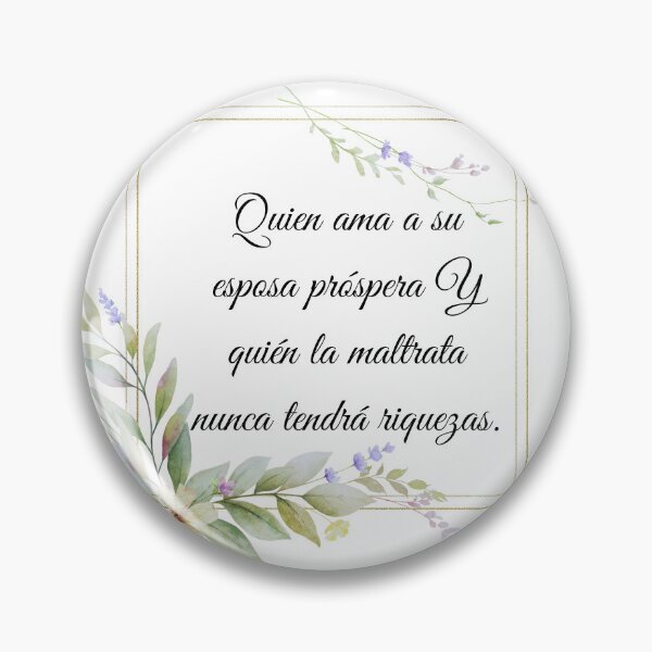 Item preview, Quien Ama a su Esposa Prospera - Cita de Matrimonio Floral designed and sold by Ammeluk.