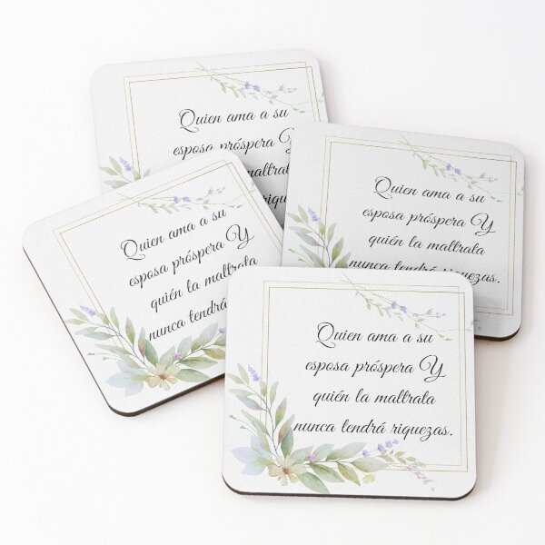 Item preview, Quien Ama a su Esposa Prospera - Cita de Matrimonio Floral designed and sold by Ammeluk.