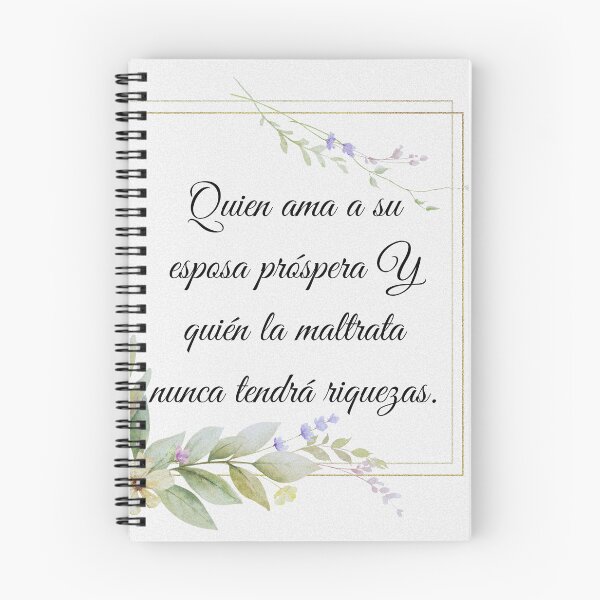 Item preview, Quien Ama a su Esposa Prospera - Cita de Matrimonio Floral designed and sold by Ammeluk.
