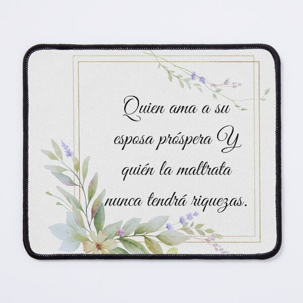 Item preview, Quien Ama a su Esposa Prospera - Cita de Matrimonio Floral designed and sold by Ammeluk.