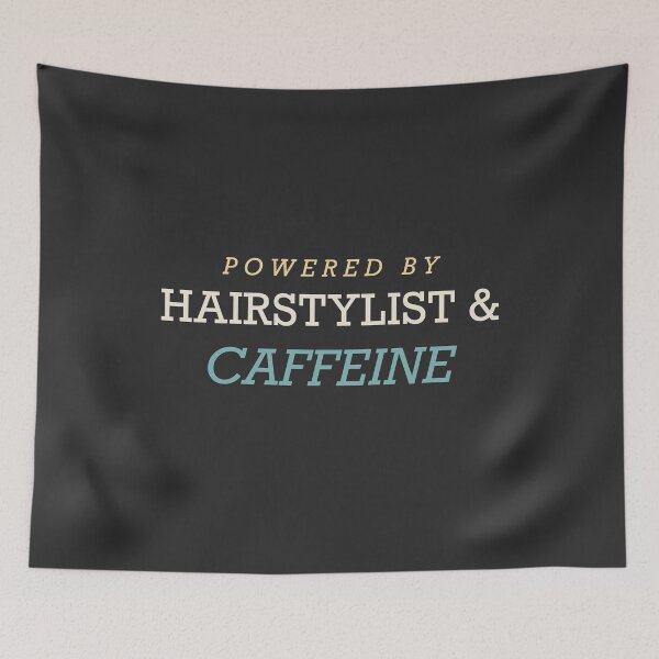 Item preview, Powered By Hairstylist & Caffeine - Hairstylist designed and sold by RetroThreadWorks.