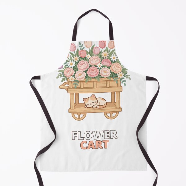 Item preview, Flower Cart Blooms Sleeping Cat Mothers Day designed and sold by ThreeFlyingAces.