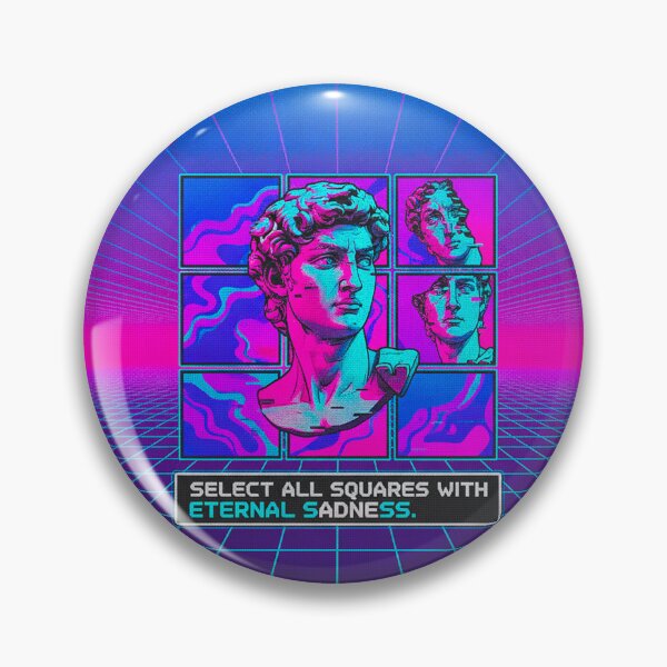 Item preview, Vaporwave Eternal Sadness Captcha - Digital Irony Antiquity Bust designed and sold by A E S T H E T A T A G.