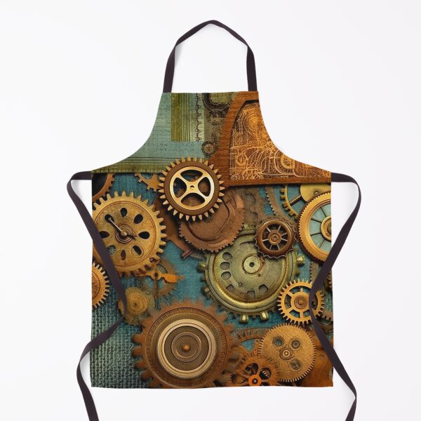 Item preview, Steampunk Mechanical Gears Aqua Seafoam And Golden Design designed and sold by DEC02.