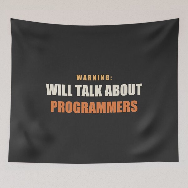 Item preview, Warning: Will Talk About Programmers - Programmer designed and sold by RetroThreadWorks.