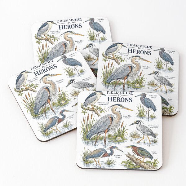 Item preview, Field Guide to Herons Birdwatching Heron Lover designed and sold by gordonbwyashop.