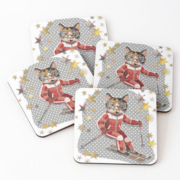 Item preview, Sassy Calico Cat - 'Mitts Goes Skiing' Classic T-Shirt designed and sold by MixyMugs.