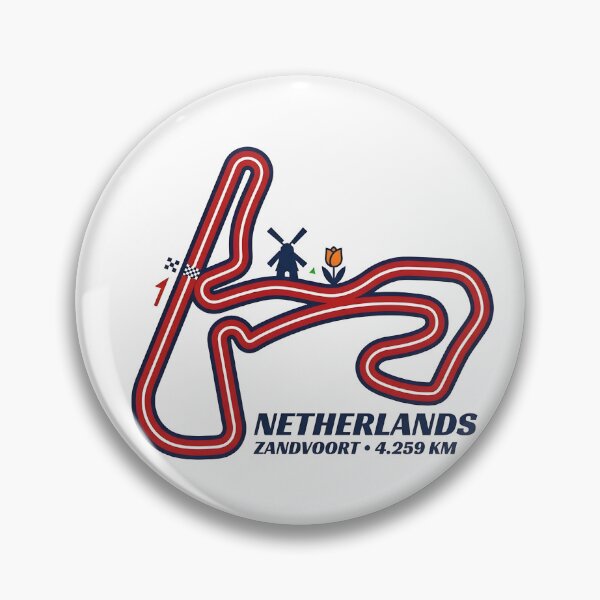 Item preview, Netherlands Circuit Sticker - Zandvoort Dutch Racing Track Map Decal designed and sold by Bobby Hart Creative.