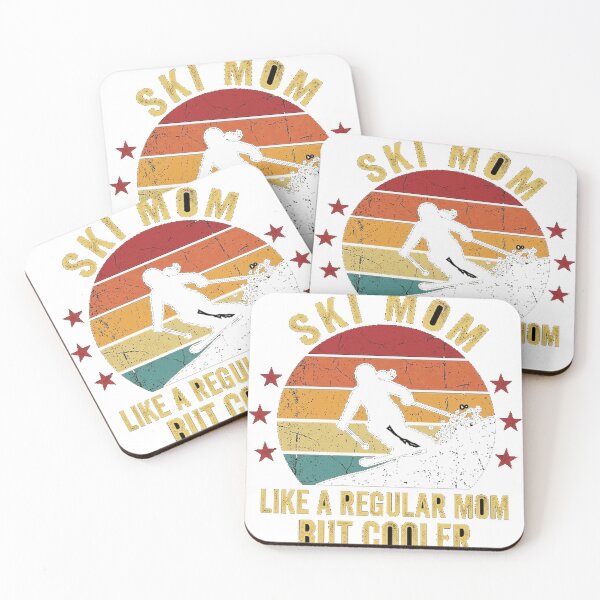 Item preview, Ski Mom Like A Regular Mom But Cooler - Vintage Retro Ski Mom Gift Classic T-Shirt designed and sold by LoveyBug78.