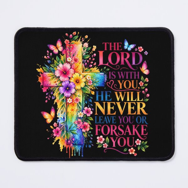Item preview, The Lord Is With You Floral Cross Encouragement designed and sold by Sardine-Food.