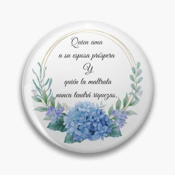 Item preview, Quien Ama a su Esposa Prospera - Cita de Matrimonio Floral designed and sold by Ammeluk.