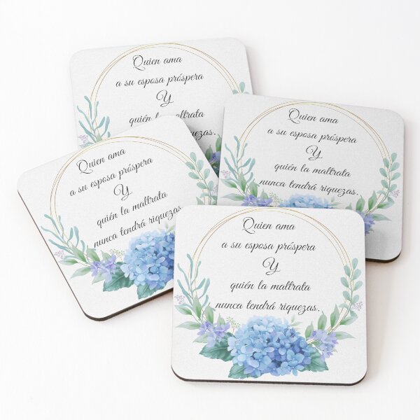 Item preview, Quien Ama a su Esposa Prospera - Cita de Matrimonio Floral designed and sold by Ammeluk.