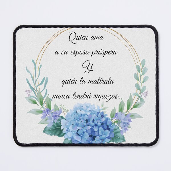 Item preview, Quien Ama a su Esposa Prospera - Cita de Matrimonio Floral designed and sold by Ammeluk.