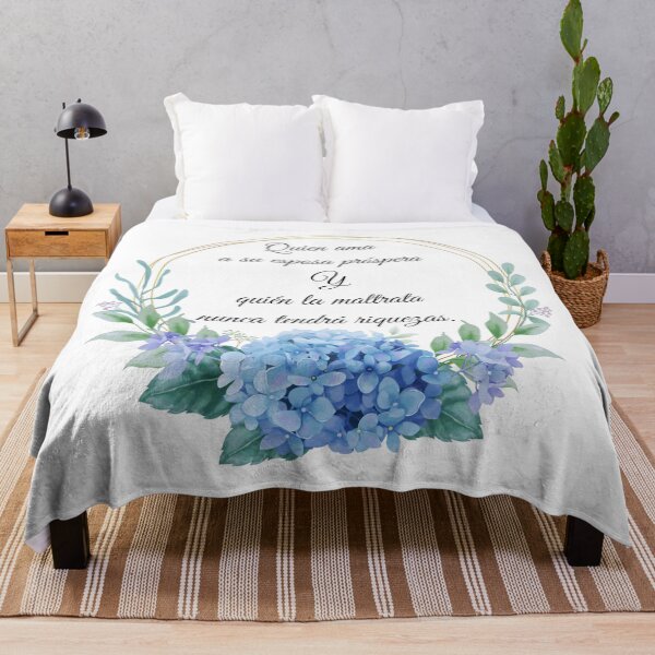 Item preview, Quien Ama a su Esposa Prospera - Cita de Matrimonio Floral designed and sold by Ammeluk.