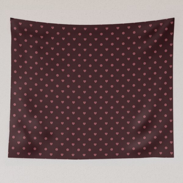 Item preview, Dusty Rose Polka Dots Dark Burgundy Minimalist | ​Moody Rose Mauve Dots Dark Espresso Background | Vintage Dusty Pink Polka Dot Pattern Gift for Her Mom Girls Students designed and sold by VivaFy.