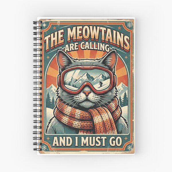 Item preview, Skiing The meowtains are calling and i must go Cat Classic T-Shirt designed and sold by viinnzArt.
