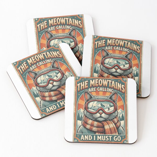 Item preview, Skiing The meowtains are calling and i must go Cat Classic T-Shirt designed and sold by viinnzArt.