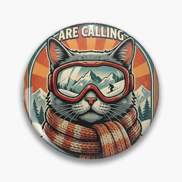 Item preview, Skiing The meowtains are calling and i must go Cat Classic T-Shirt designed and sold by viinnzArt.