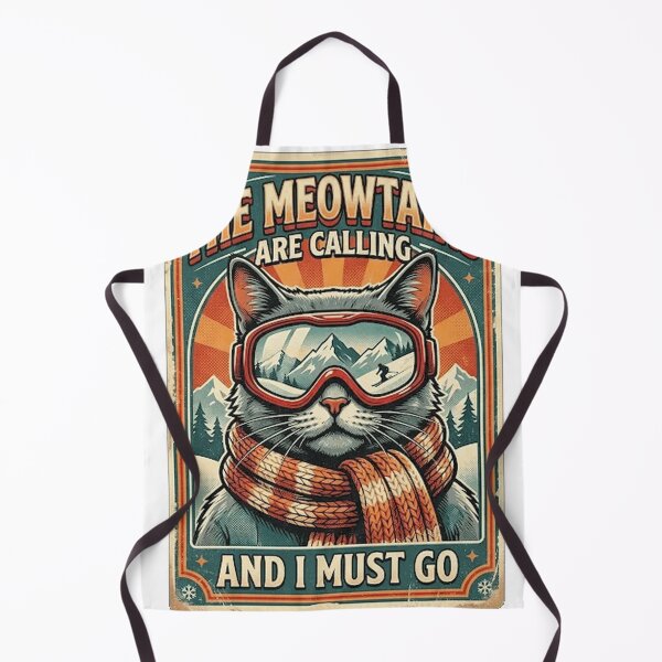 Item preview, Skiing The meowtains are calling and i must go Cat Classic T-Shirt designed and sold by viinnzArt.