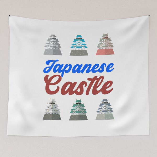 Item preview, Japanese Castle Sticker, Colorful Japanese Architecture and Japan Travel Aesthetic designed and sold by LOVEARTDESIGN.