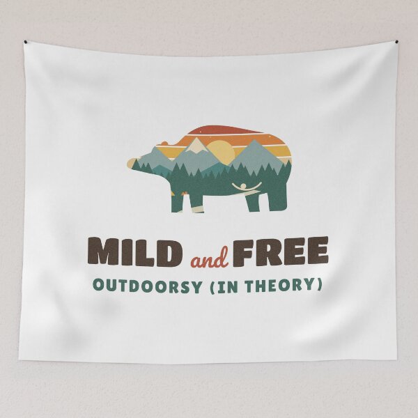 Item preview, Mild and Free Funny Bear Outdoorsy Camping designed and sold by somebasic.