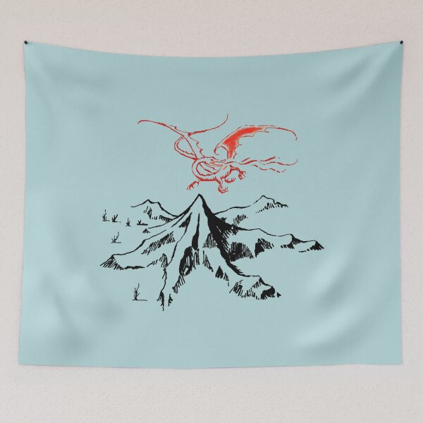 Item preview, Red Dragon Above A Single Solitary Peak designed and sold by AgathaMays.