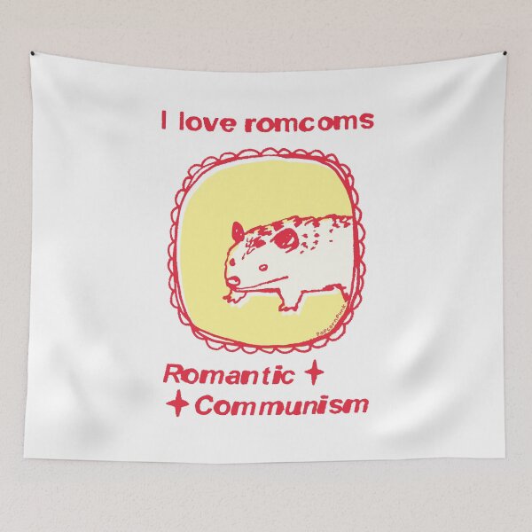 Item preview, I love romantic communism ROMCOMS opossum designed and sold by PopcornpunkART.