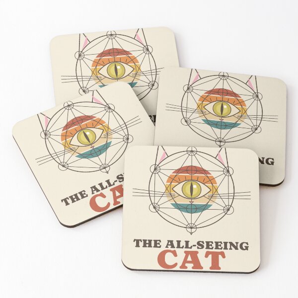 Item preview, The All-Seeing Cat Funny Sacred Geometry designed and sold by somebasic.
