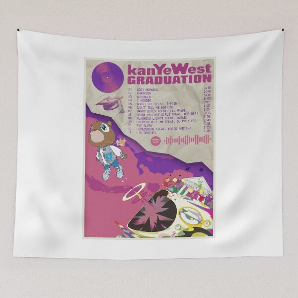 Item preview, Kanyewest Albums Graduation Tracklist Poster designed and sold by arisotaless.