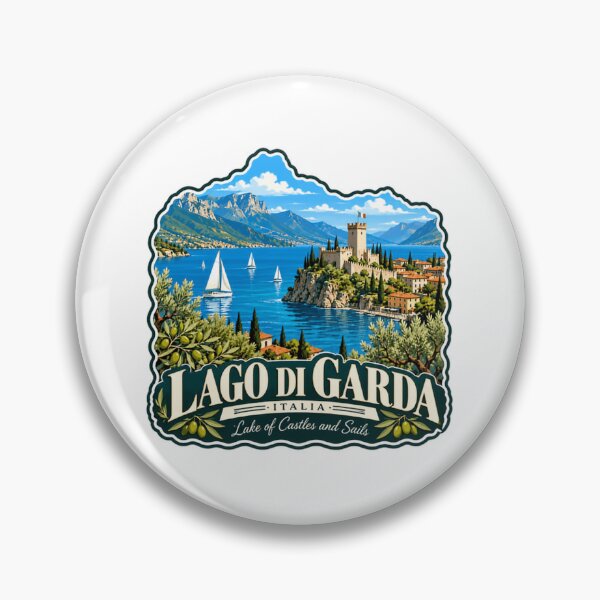Item preview, Lago Di Garda Italia Lake Of Castles And Sails Italian Travel Souvenir designed and sold by JonesFlora2025.