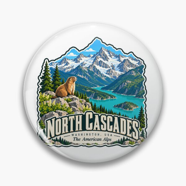 Item preview, North Cascades Washington USA The American Alps National Park Hiking Travel designed and sold by Simsimah26Parks.