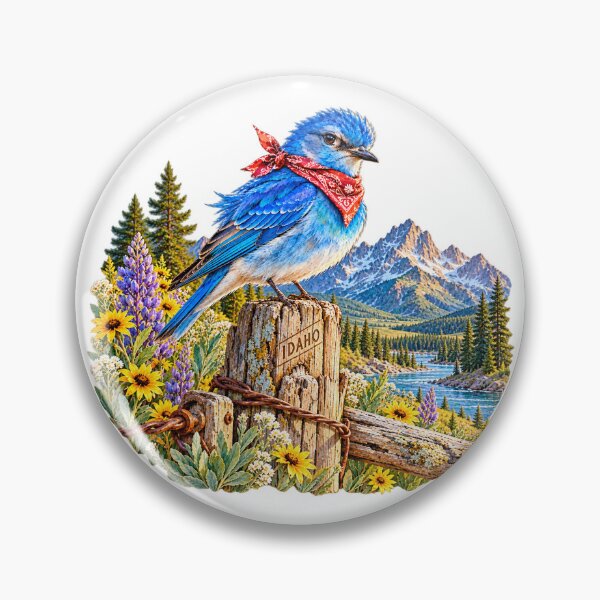 Item preview, Idaho Mountain Bluebird With Sass designed and sold by Whimspired By Paxx.