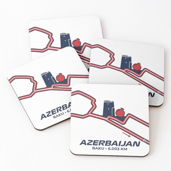 Item preview, Azerbaijan Circuit Sticker - Baku City Circuit Racing Track Map Decal designed and sold by Bobby Hart Creative.