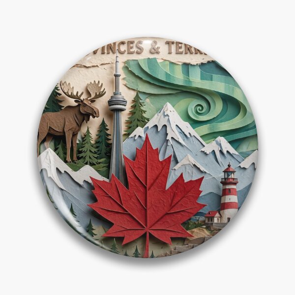 Item preview, Canada Icons Travel Poster, Canadiana Wall Art Collage, Maple Leaf Print, Patriotic Canadian Gift designed and sold by placesinmtl.
