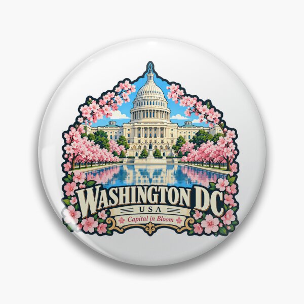 Item preview, Washington DC USA Capital In Bloom Cherry Blossom Travel Tourist Souvenir designed and sold by Simsimah26Parks.