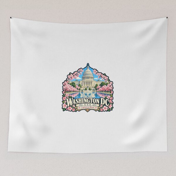 Item preview, Washington DC USA Capital In Bloom Cherry Blossom Travel Tourist Souvenir designed and sold by Simsimah26Parks.