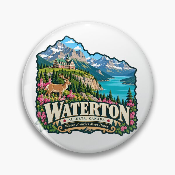Item preview, Waterton Alberta, Canada Where Prairies Meet Peaks National Park Travel designed and sold by Simsimah26Parks.